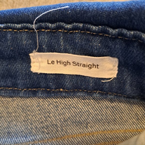 FRAME Le High Straight Leg Foldover Waist Jeans Size 26 - Picture 9 of 10
